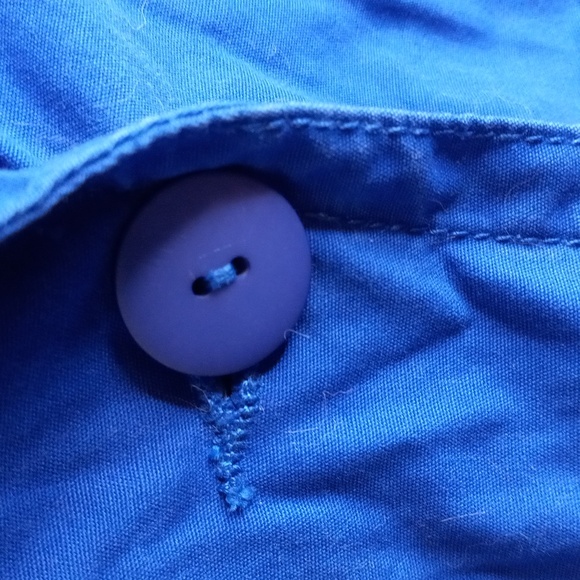 Chico's 3 XL Blue Jacket Button Front Pockets - Picture 5 of 11